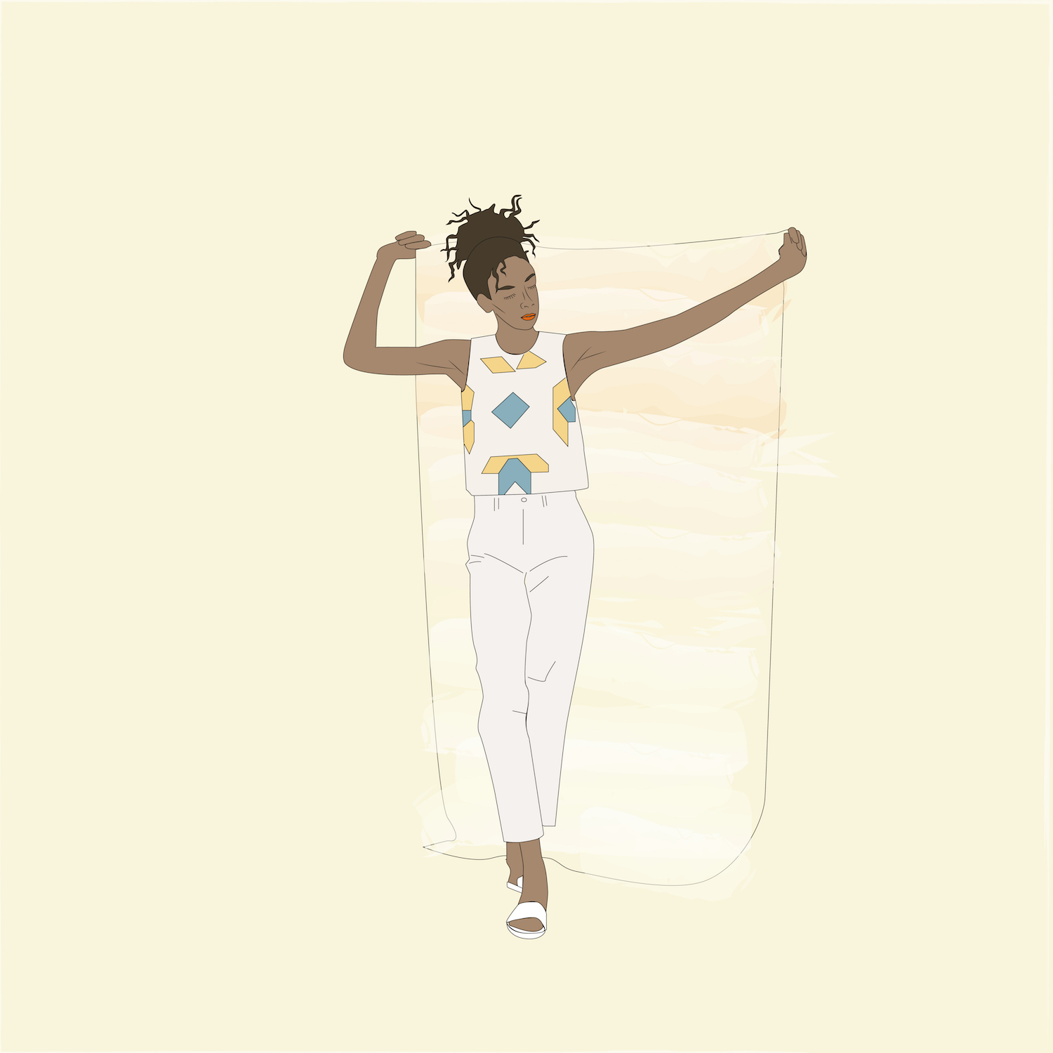 "My go-to 4th of July outfit is this look from Carleen . I love these high-waisted jeans and quilted crop top!"