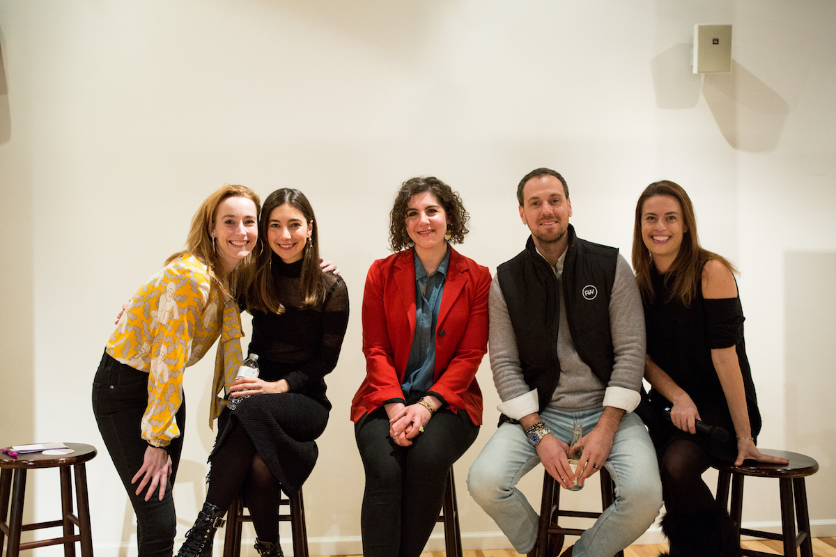 LEFT TO RIGHT: Hillary France, Melanie Masarin, Lauren Danziger, Jonathan Krieger, and Katie Hunt