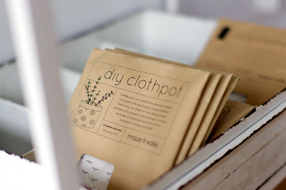 Clothpot kits - you can buy these from the Maze & Vale website. Photo by Susan Fitzgerald.