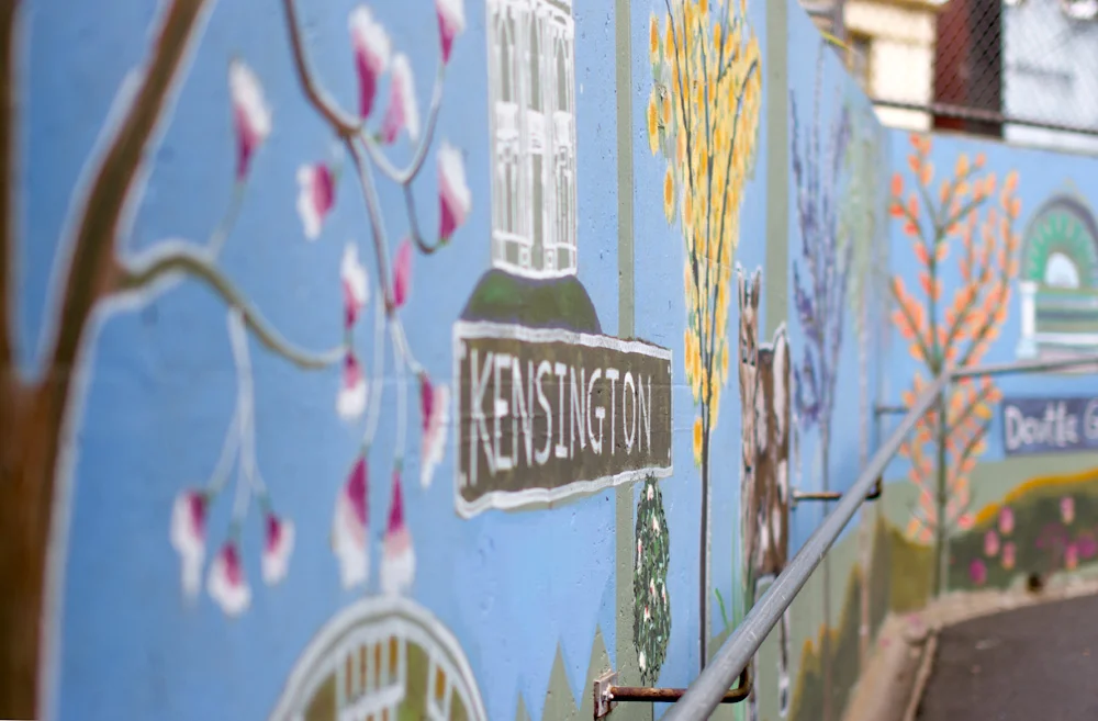 The Kensington station underpass, just around the corner. Photo by Susan Fitzgerald.