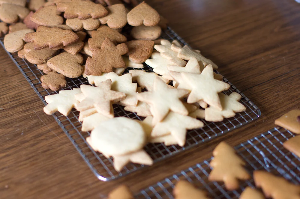 Some of the many biscuits baked with my friend before Christmas. The speculaas (on the left) are amazing, I'll have to share the recipe!