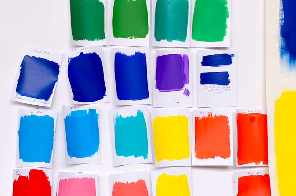 Colour swatches. Photo by Susan Fitzgerald.