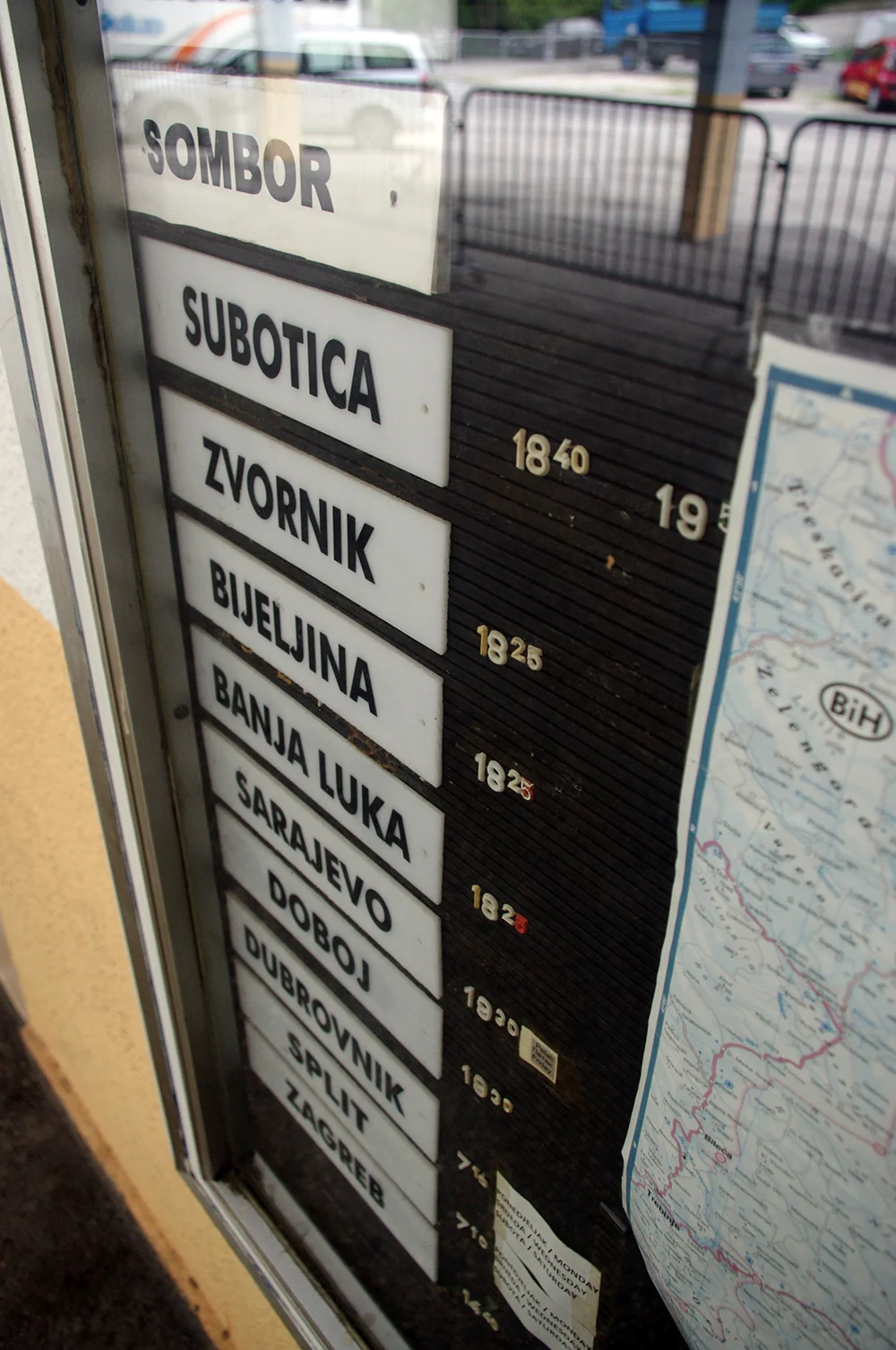 All the main stops on a bus trip from Montenegro through to Croatia