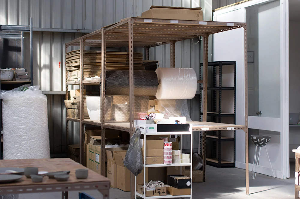 THE best packing station, complete with massive rolls of bubble wrap and every other thing you could ever need. Photo by Susan Fitzgerald.