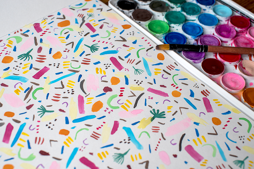I'm obsessed with pattern making in watercolour. This is my latest.