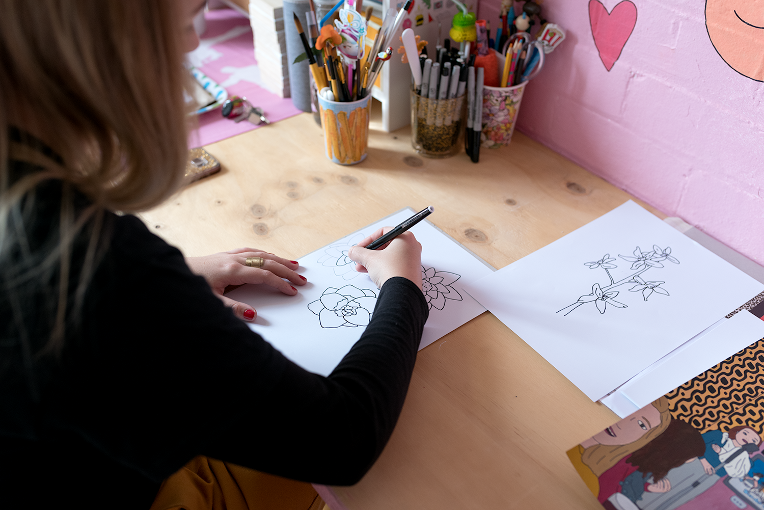 Tegan Iversen in her studio. Photo © Susan Fitzgerald 2017.