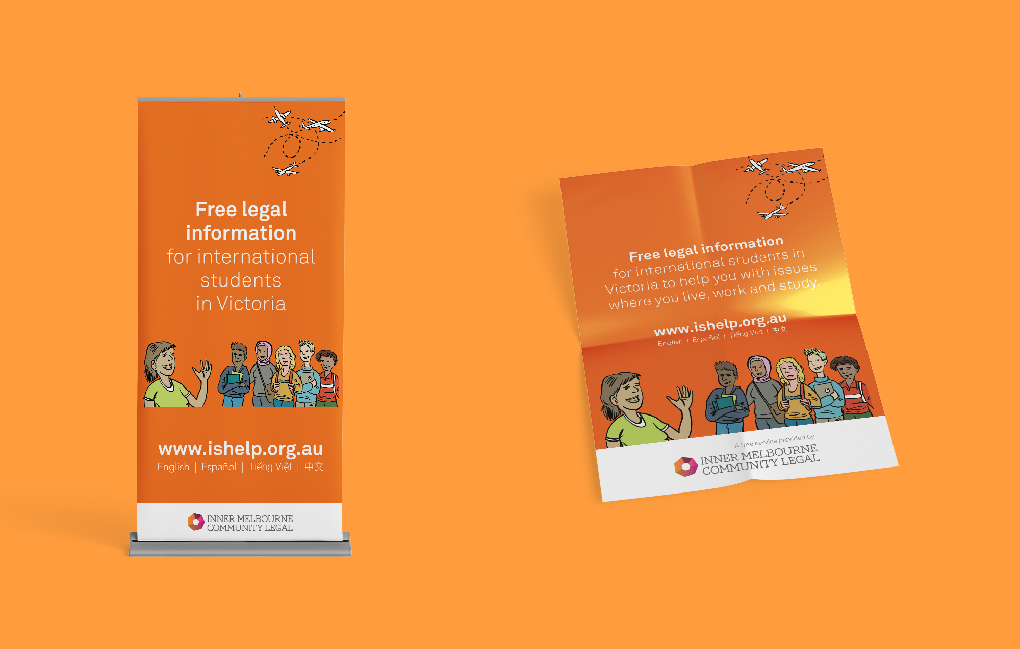 International Student Help project collateral. Illustrations © Benjamin Forster.