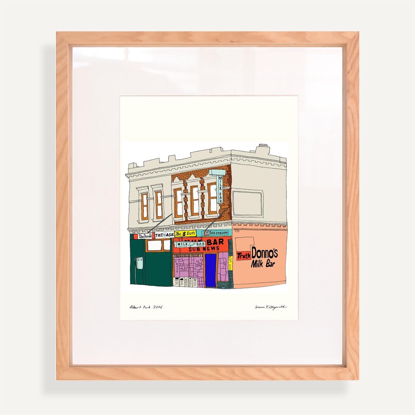 My latest illustration release is of a cute old milk bar in Albert Park. Available as an A4/A3 print 🤘🏻

#illustration #fineartprint #albertpark #middlepark #milkbar #aussiemilkbar #vintagemilkbar #milkbarstore