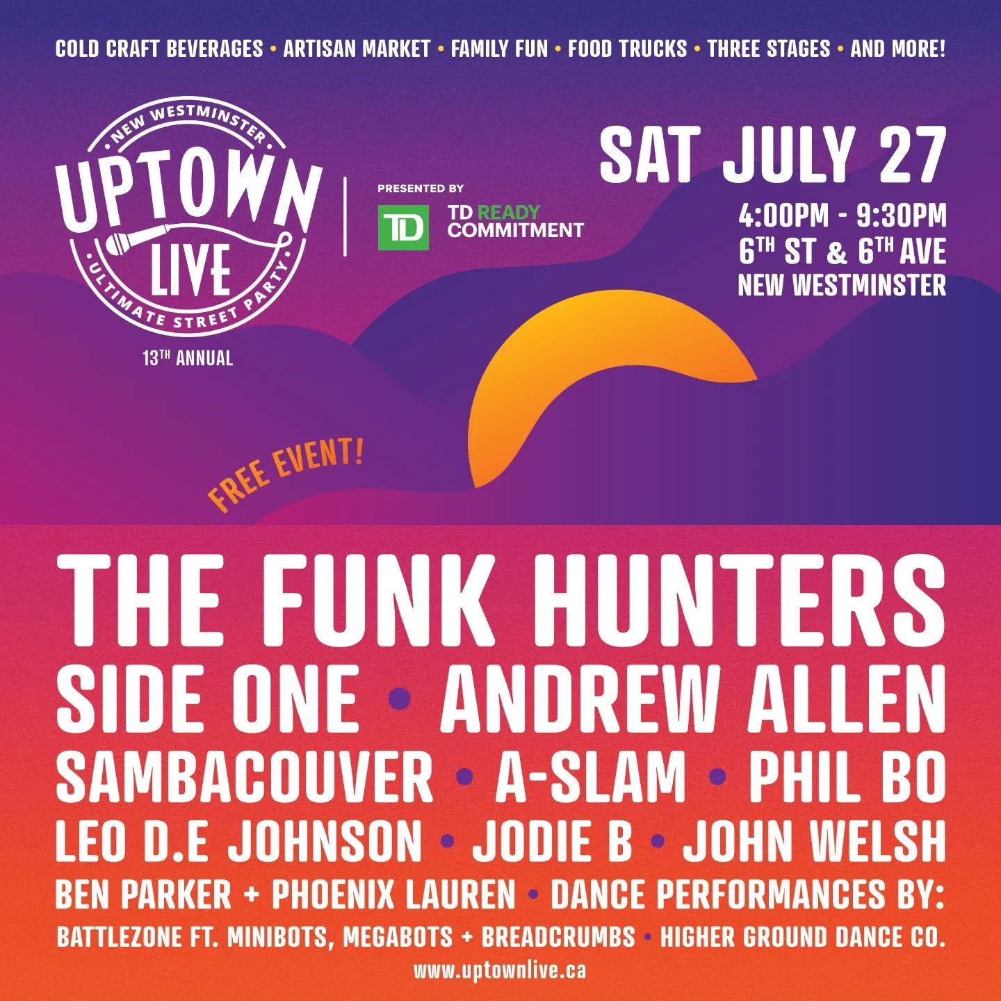 Excited to be part of this year's @uptownlivenw in New West !  Live music all afternoon and evening I'll be performing a duo gig with the legendary @milo.stranger to get the street party going !