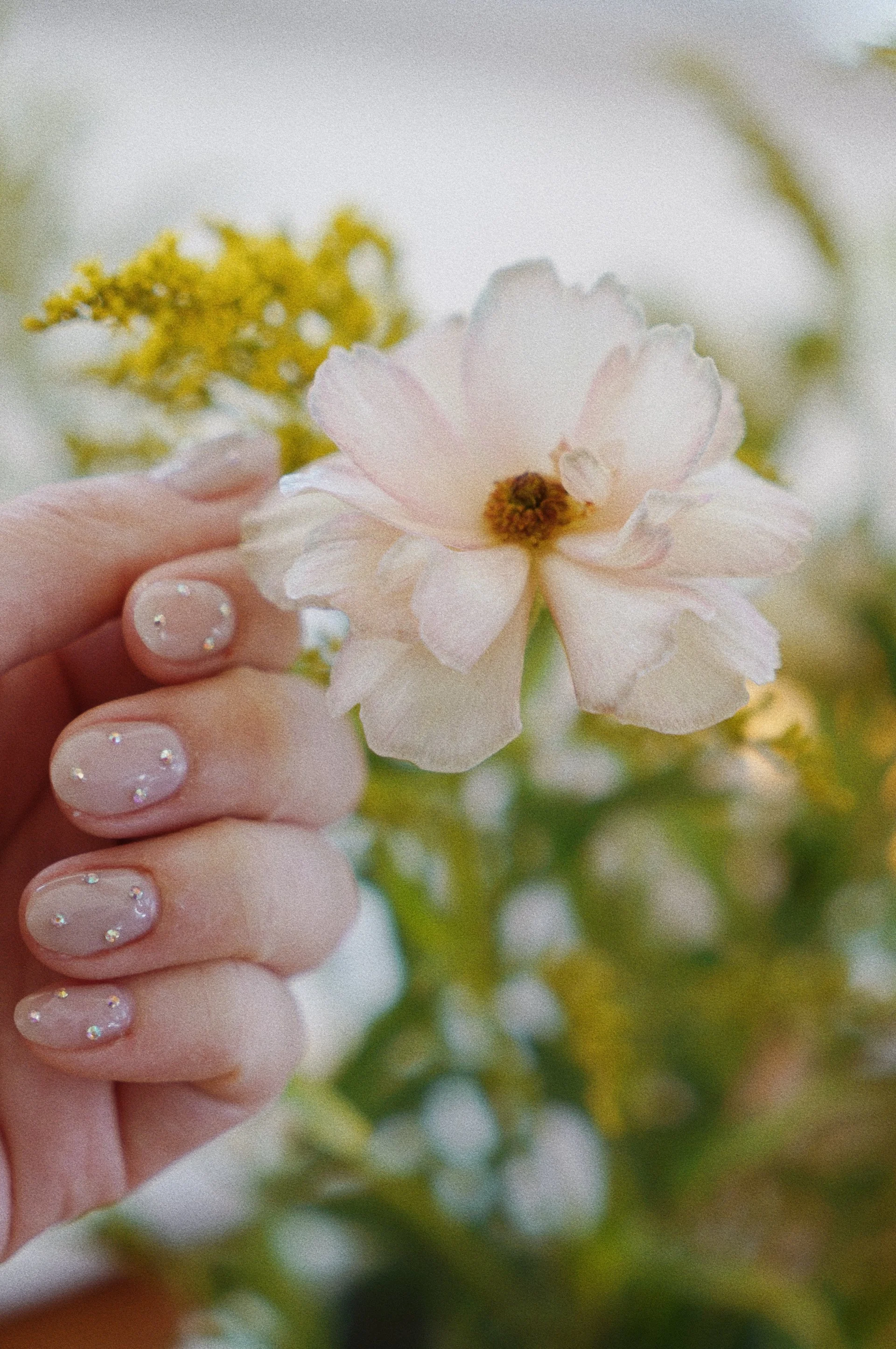 Nail Diaries | Nude Nails with a Little Bling