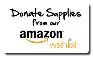 Click here to view our Amazon Wishlist The easiest way to donate items is by purchasing them off our Amazon wishlist. On this list you can view our wants and needs by priority and by quantity needed. When you add one of these items to your cart from the wishlist it will be shipped directly to us.