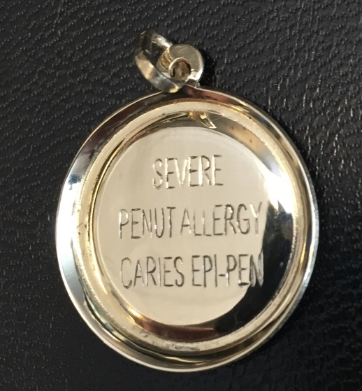 custom hand engraved pendant with lettering