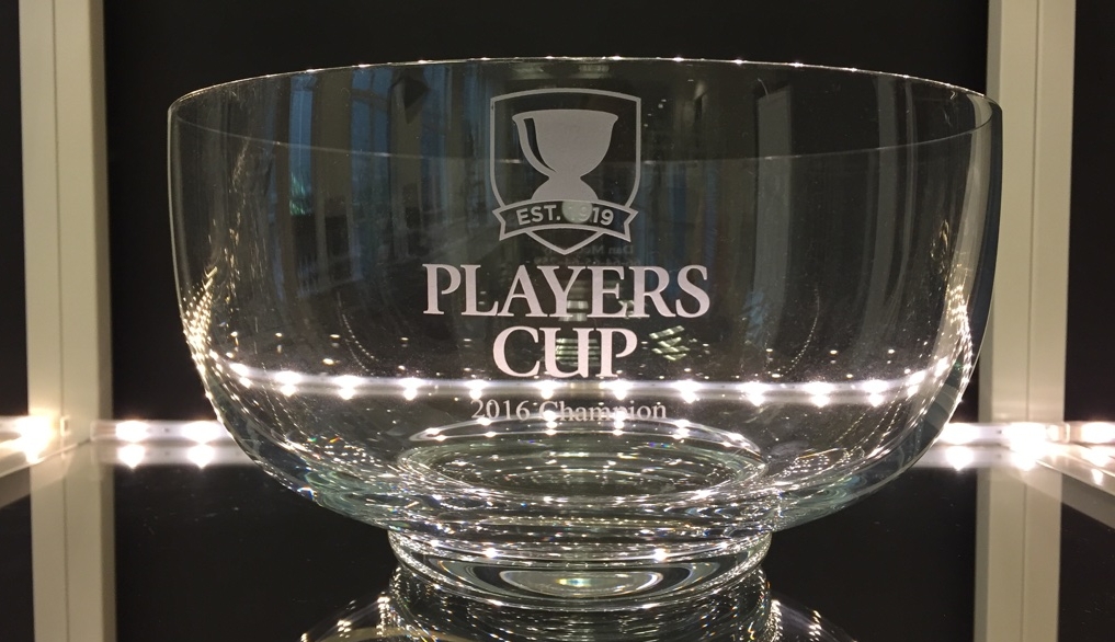 crystal bowl hand engraved players cup logo