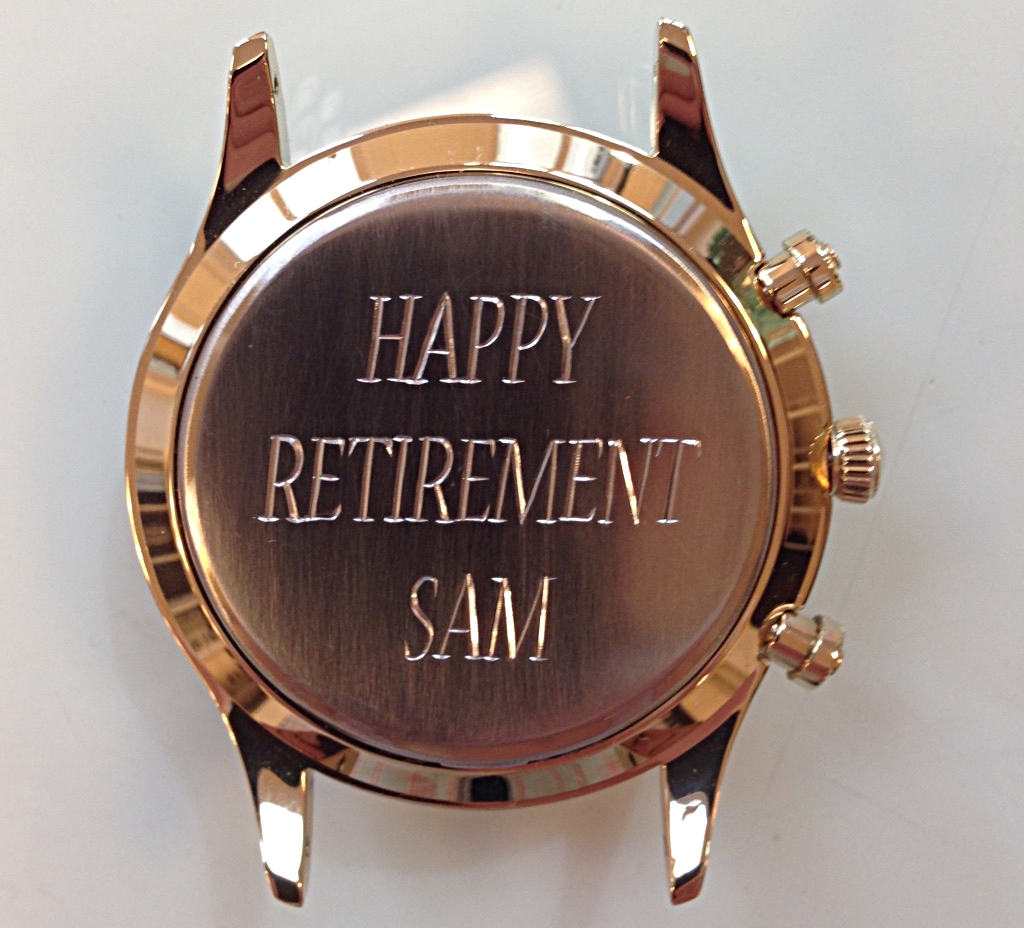 watch engraved with lettering