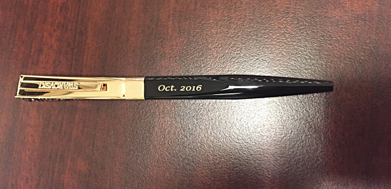 pen custom hand engraved with lettering