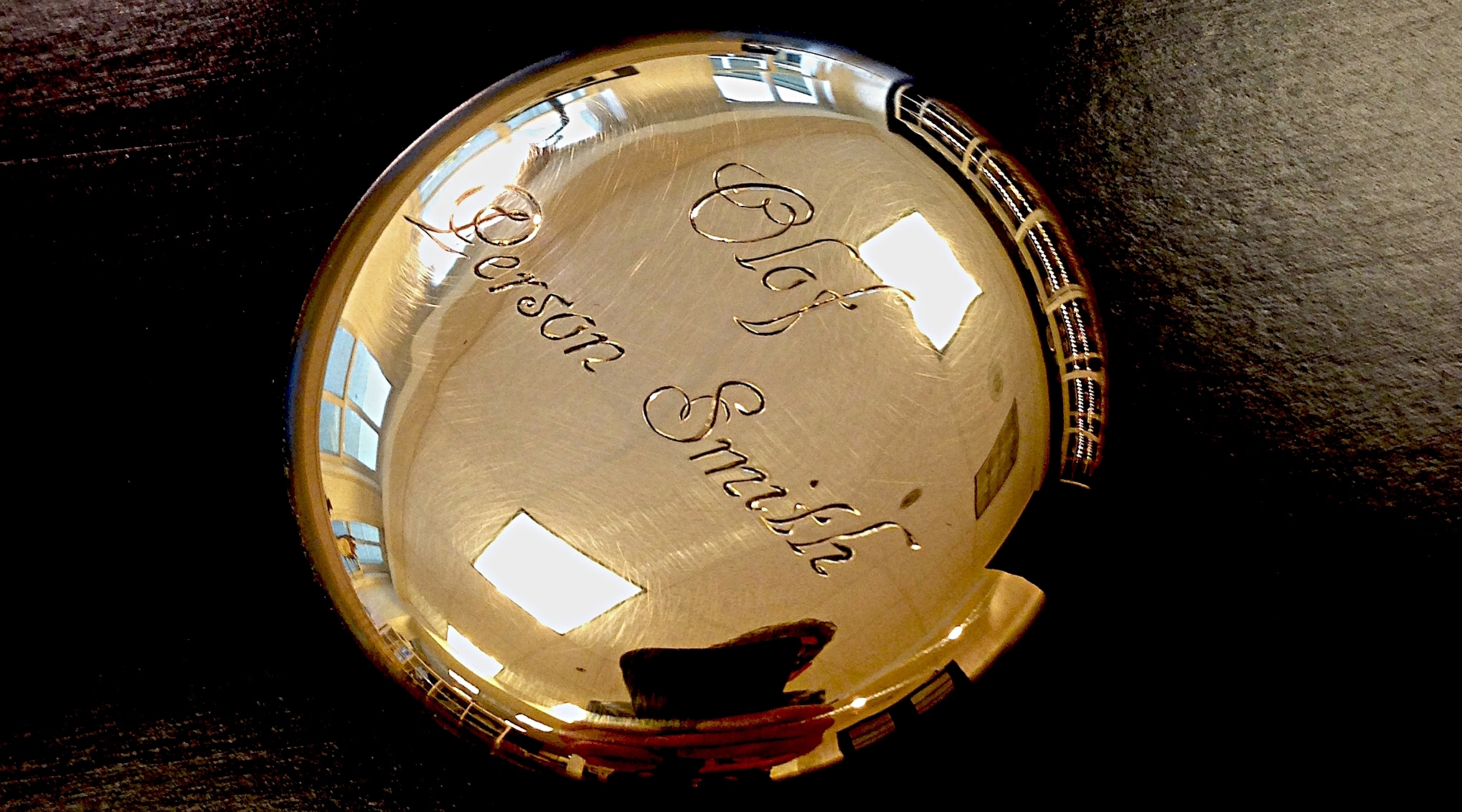 hand engraved gold watch with name