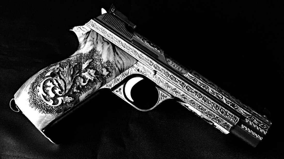 custom hand engraved pistol