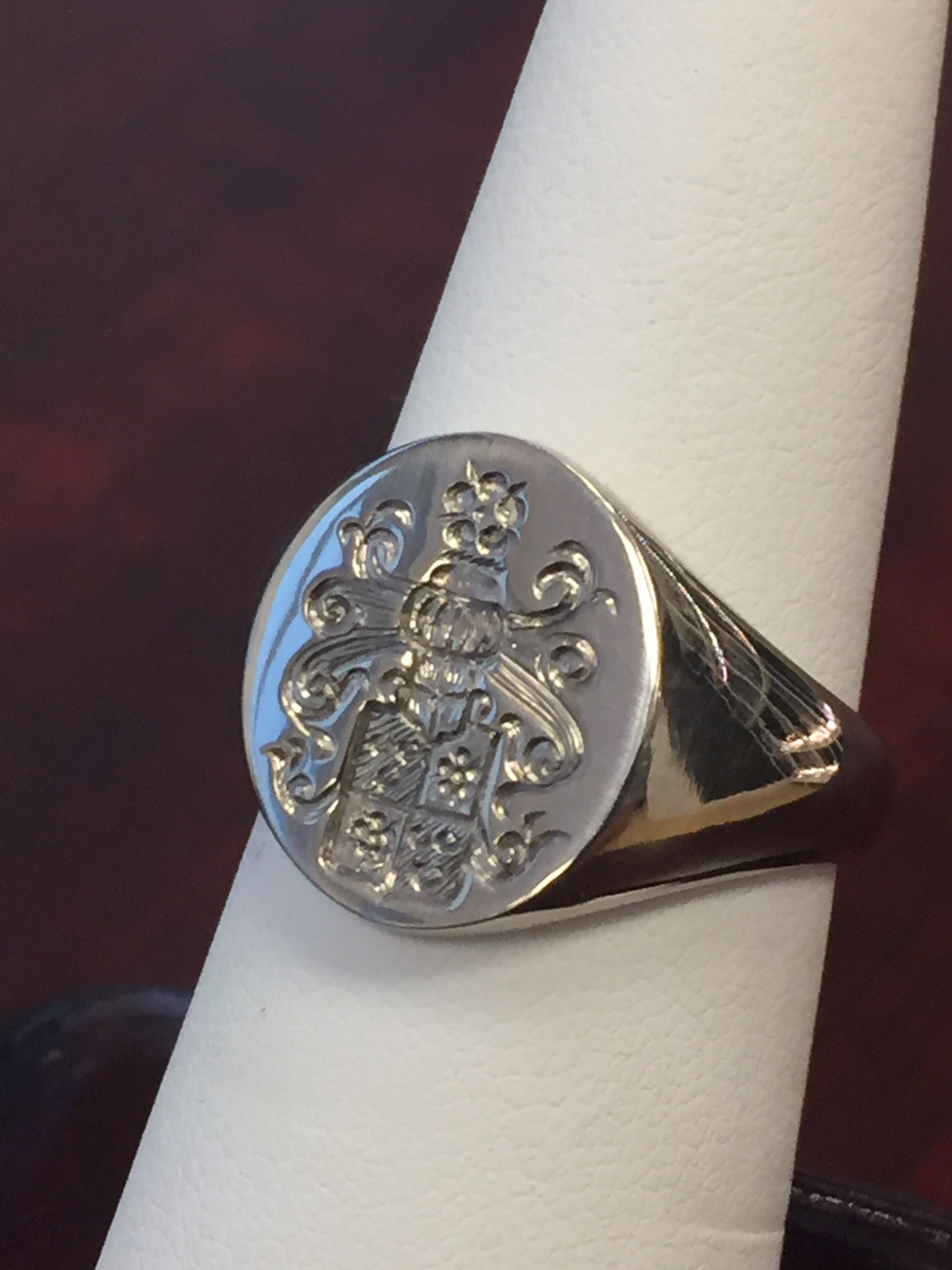 Hand engraved signed ring