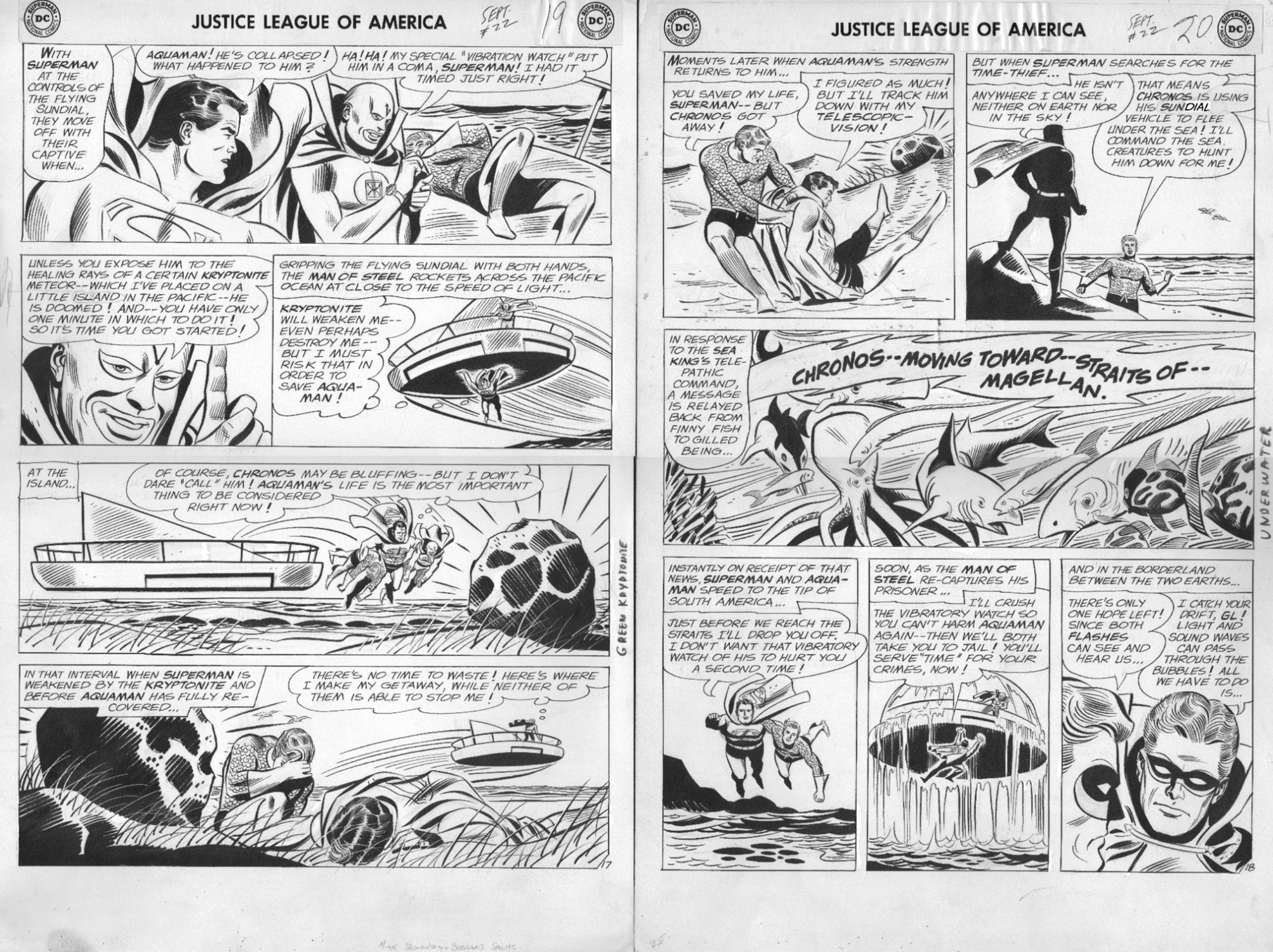 Vintage Sekowsky JLA art. With bonus JSA!