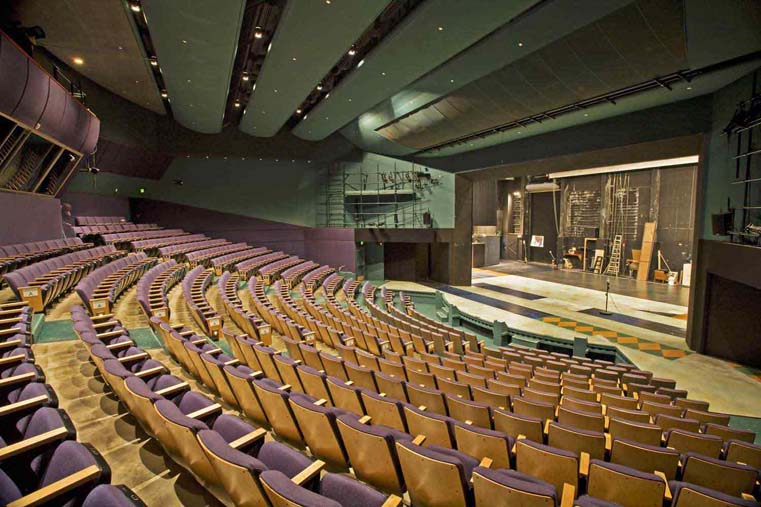 Recent image of the Charlotte Martin Theatre. The first three rows of seats were the ones installed