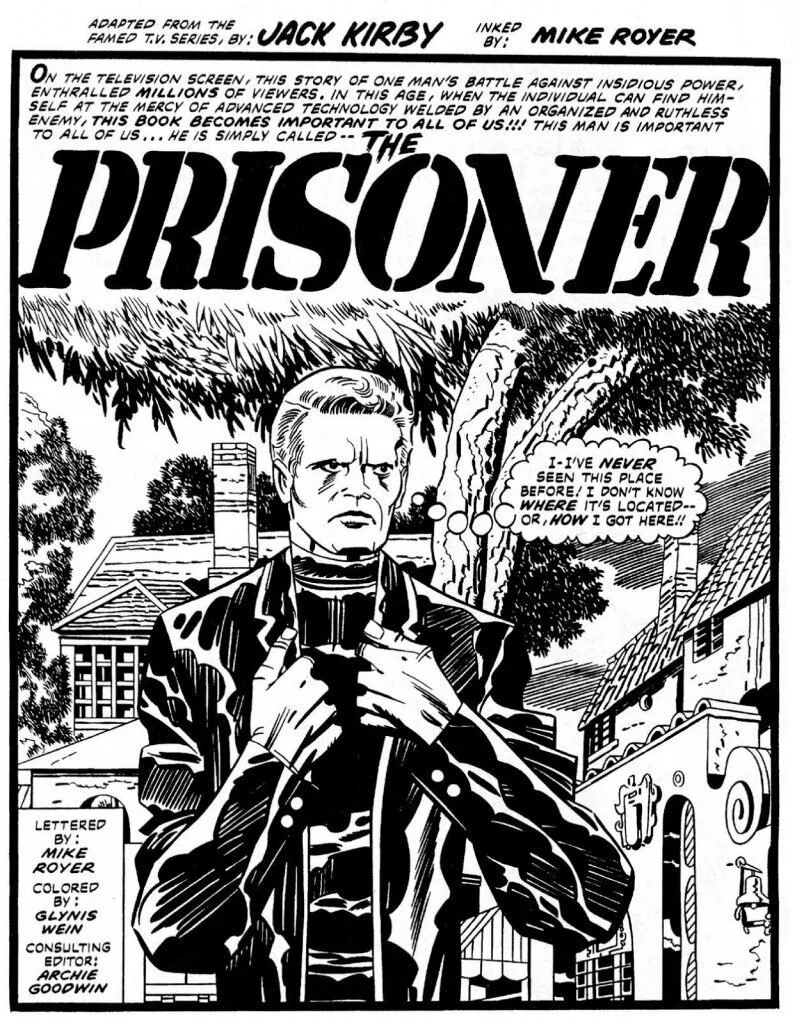 Kirby’s splash page, as inked by his long-time DC inker Mike Royer. Don’t know about those forearms though….