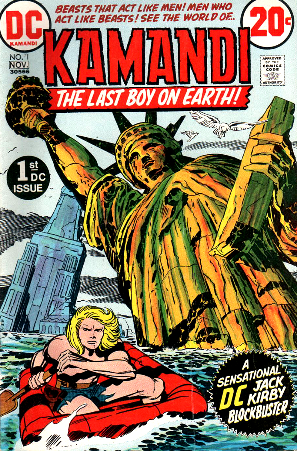 Kamandi No. 1, cover by Jack Kirby and inked by Mike Royer. The start of Kirby’s longest running 70s title.