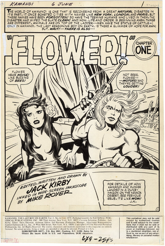 Kamandi meets a friend, Flower. Flower’s superpower seemed to be keeping her hair covering her breasts.
