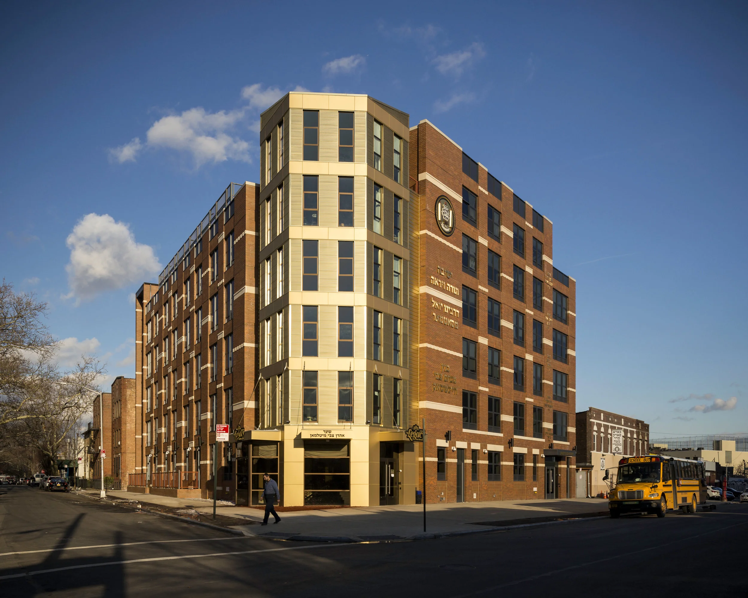 TYPE: K -12th Grade School CLIENT: United Talmudical Academy YEAR: 2017 LOCATION: 123 Clara Street, Brooklyn NY Partner in charge: Willy Zambrano Design Partner: Daniel Barrenechea Senior Project Manager: Nancy Guzman Staff Designer: Ebru Zulker Illustrations: Amano Design Winner / Chapter Award 2018 AIA Brooklyn Queens Design Awards