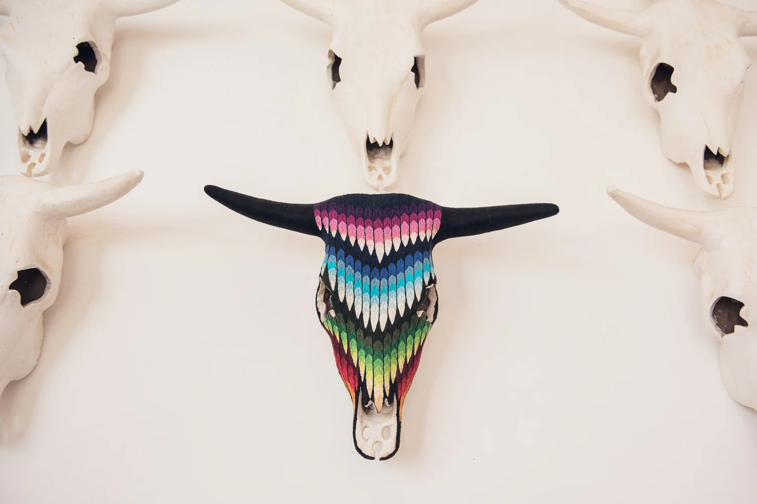 Hand woven skulls at Evoke the Spirit // Sayulita, Mexico // Ashley Petersen Photo