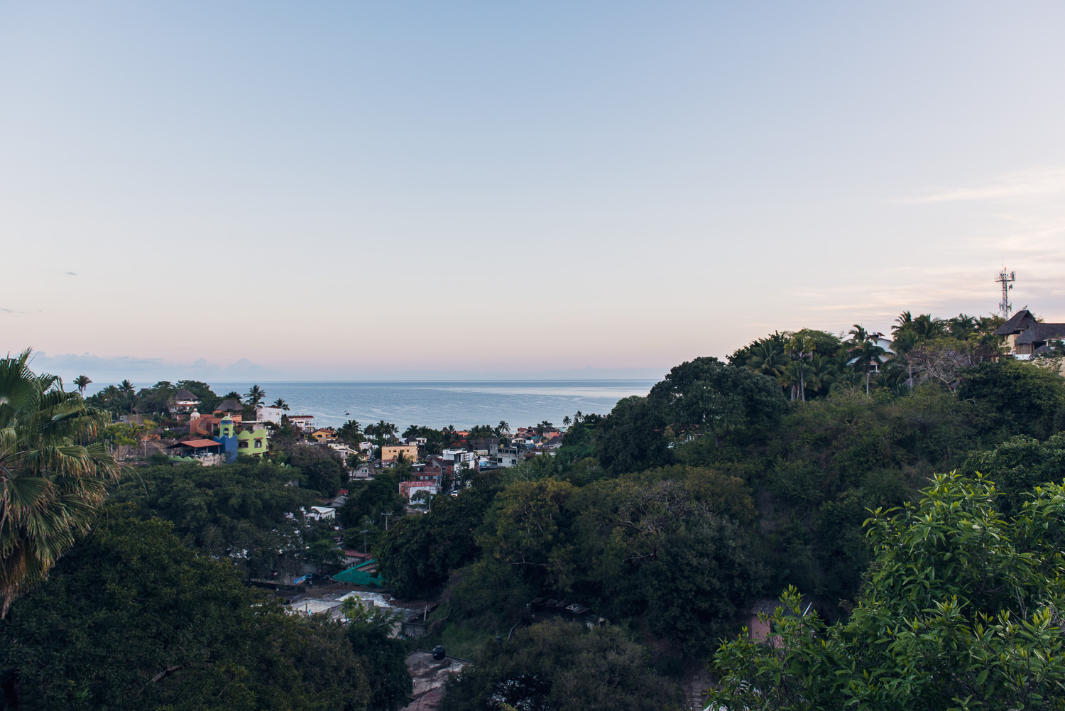 View of downtown Sayulita, Mexico at sunrise // Ashley Petersen Photo