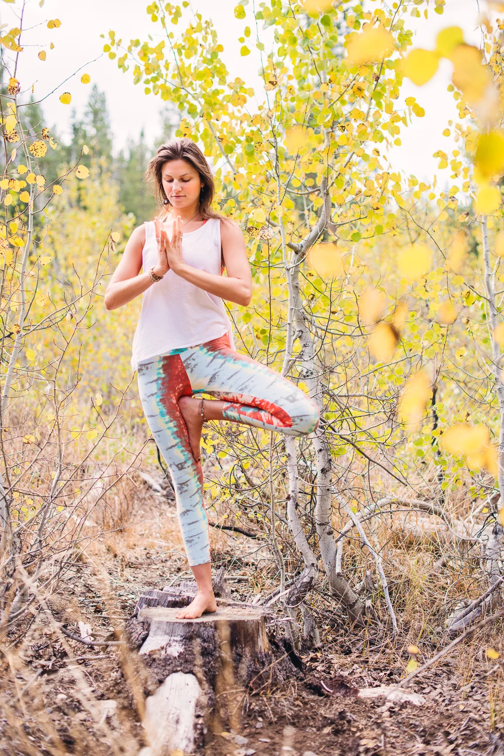 Yogi Ashley Dien // Tree Pose (With lotus prayer) // Ashley Petersen Photo