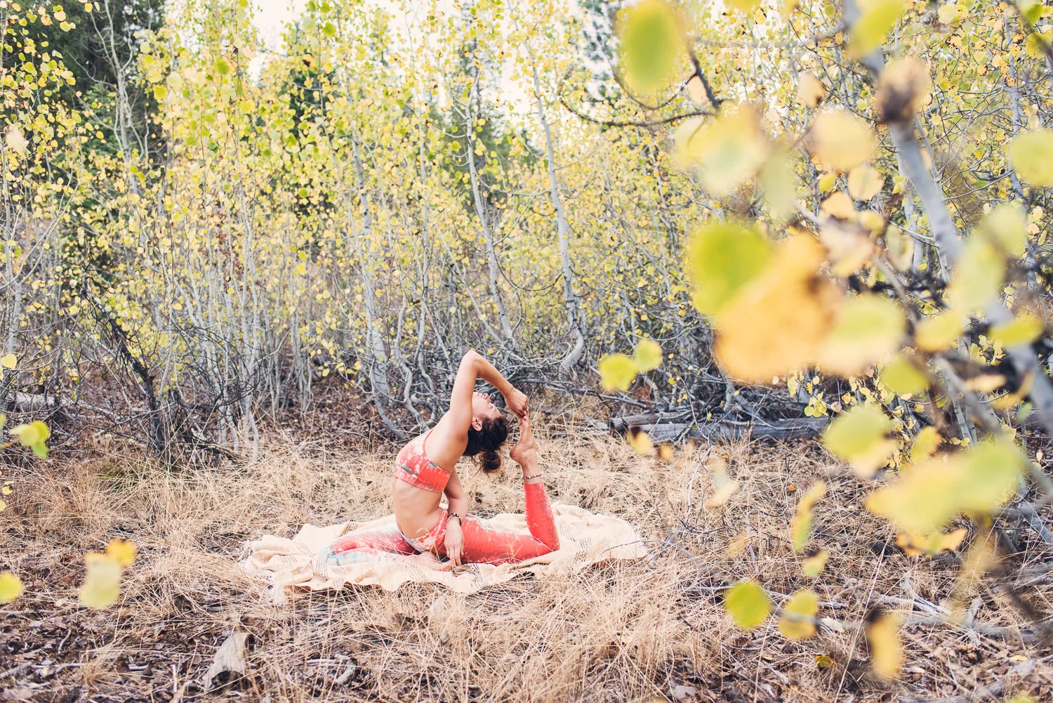 Yogi Ashley Dien // One-legged King Pigeon Pose with bind (Eka Pada Rajakapotasana) // Ashley Petersen Photo