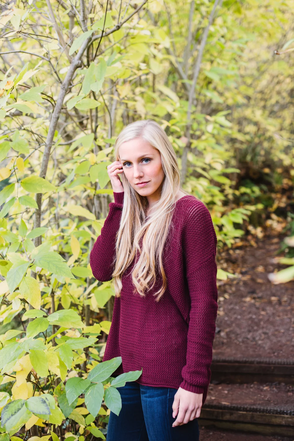 Senior Fall Portrait in Tilden Botanical Garden // Ashley Petersen Photo