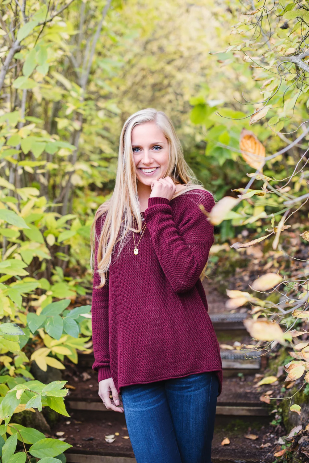 Senior Fall Portrait in Tilden Botanical Garden // Ashley Petersen Photo