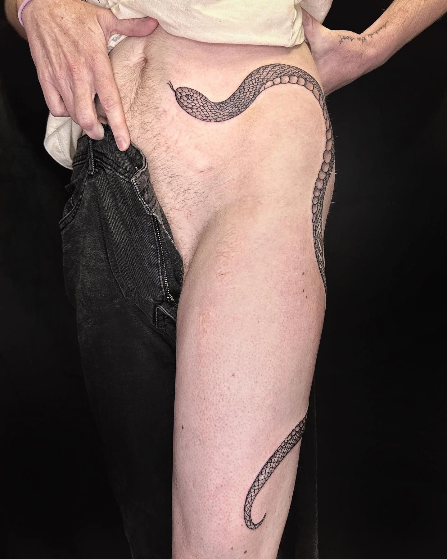 Drawn on snake. Always a pleasure! 🐍