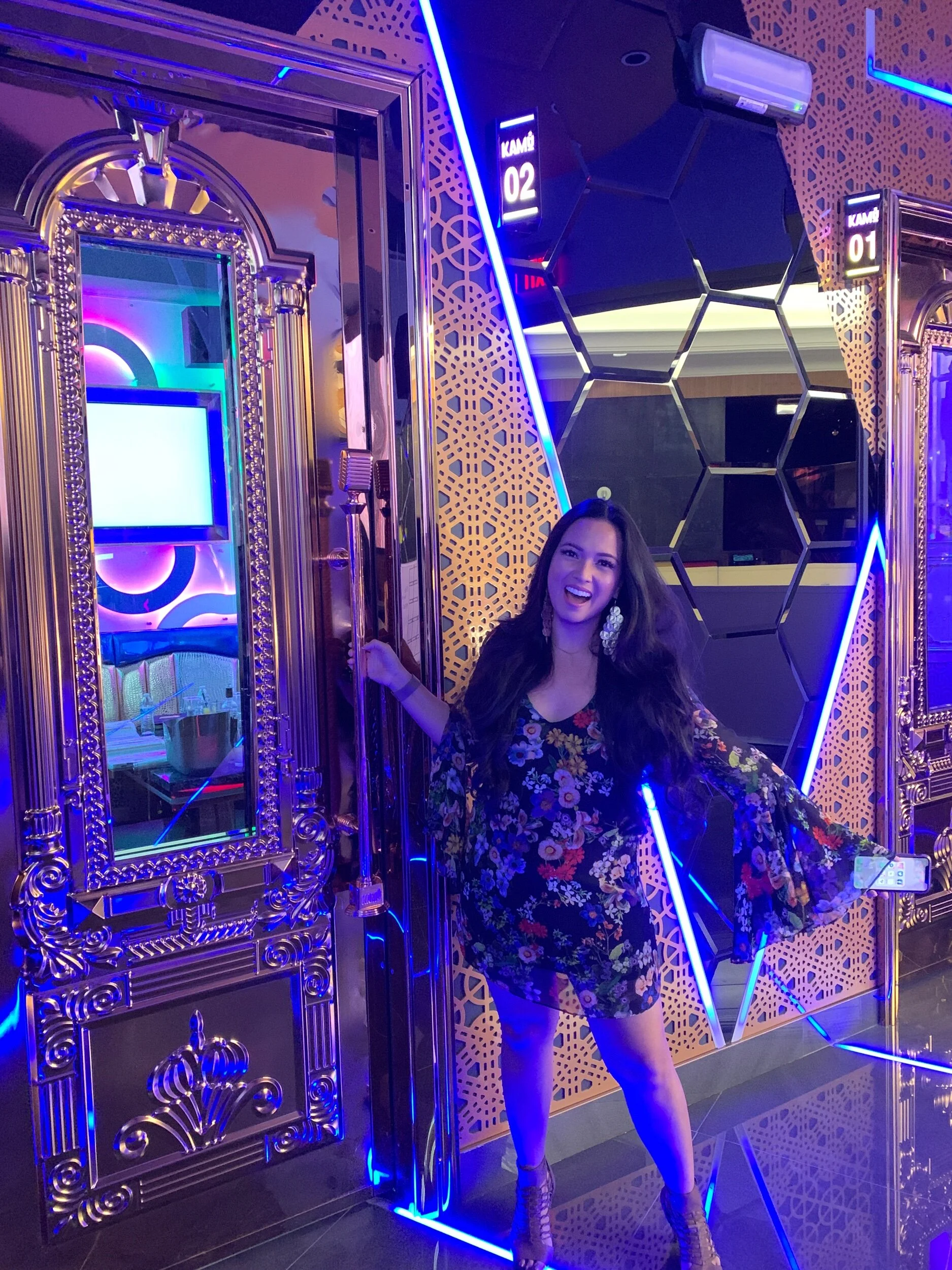 This was the door to our karaoke room!