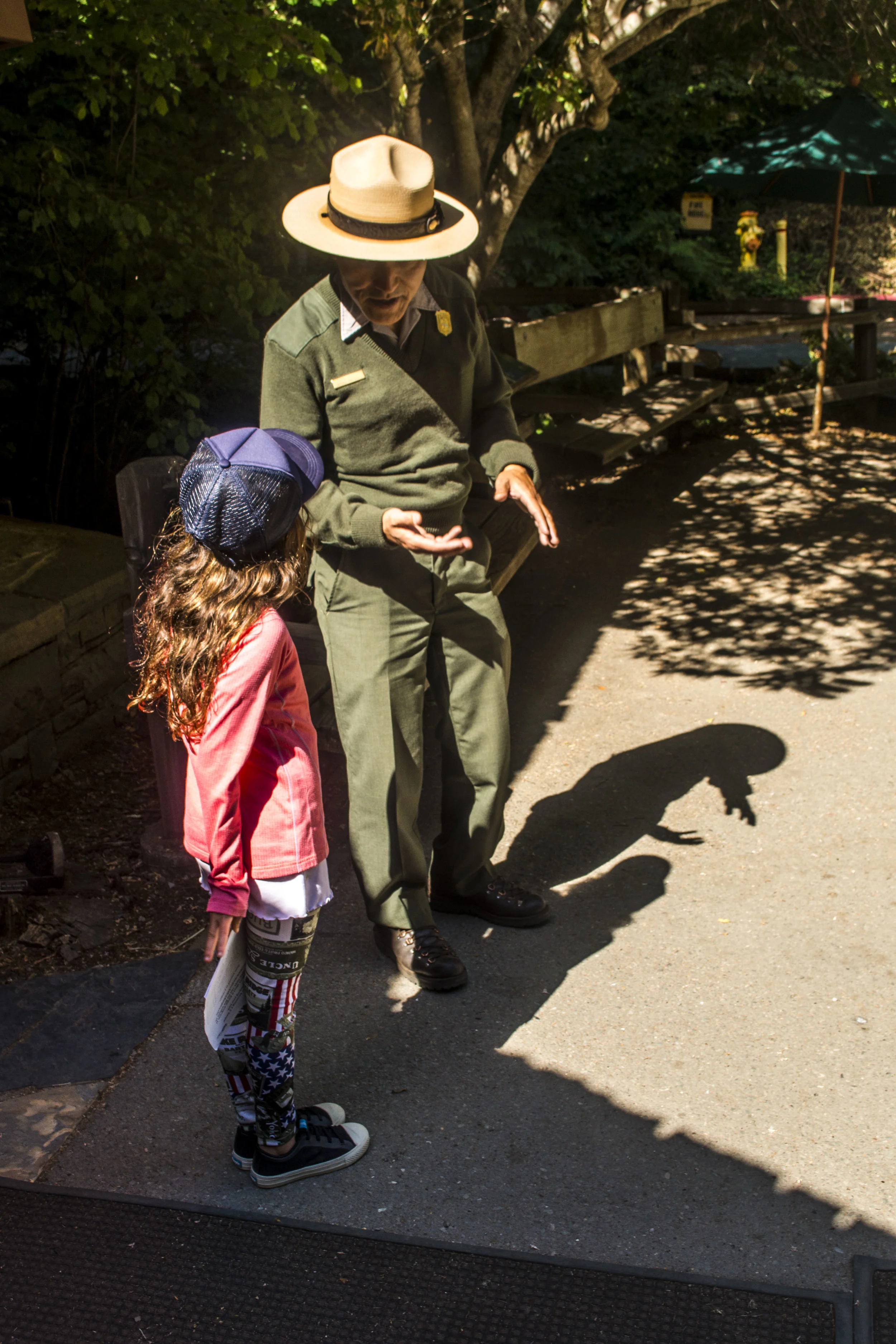 Park Ranger Discussion with Junior Ranger 