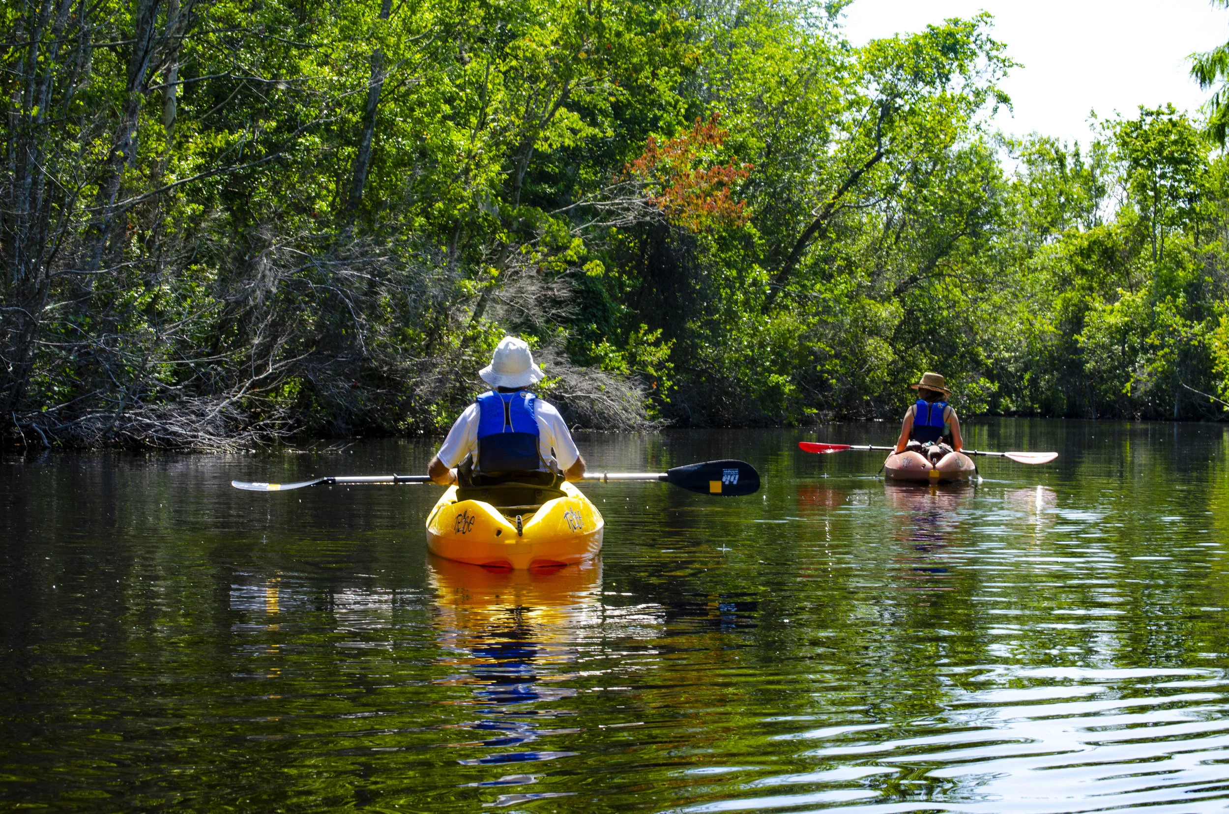 Dad & Coco Kayaking Lake Griffin.JPG