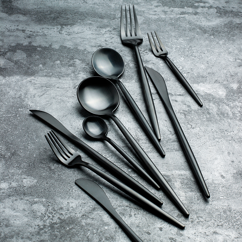 Japanese Style Fine Dining Stainless Steel Cutlery (Matte Black) — Cutlery  of Shanghai