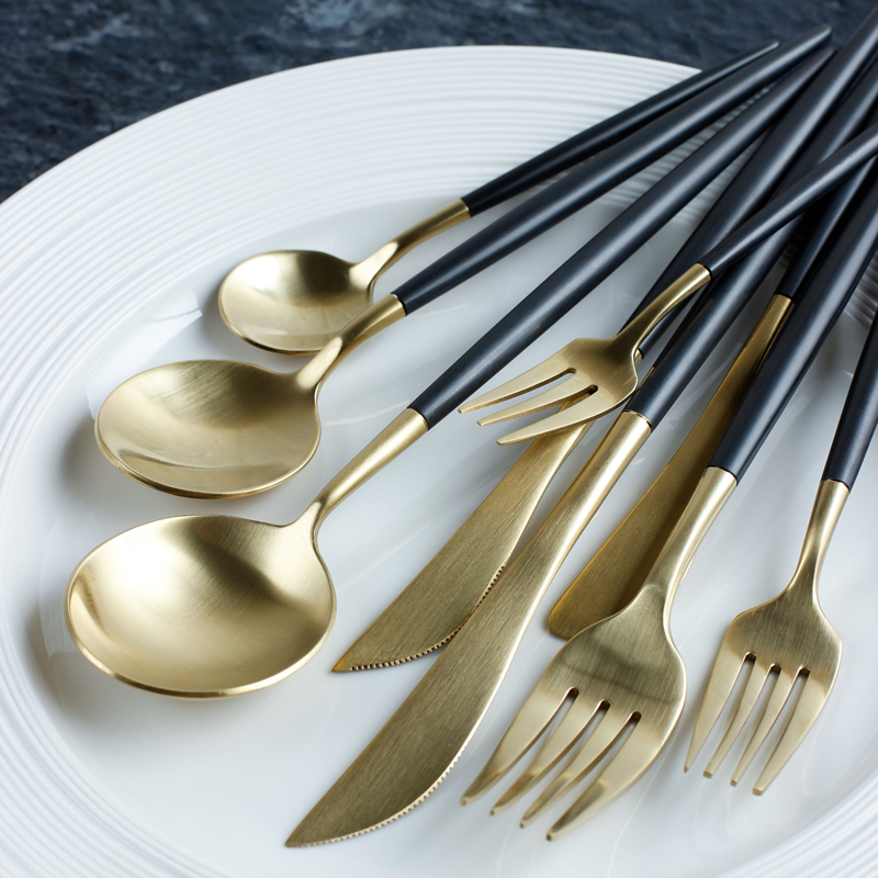 Japanese Style Fine Dining Stainless Steel Cutlery (Matte Black) — Cutlery  of Shanghai