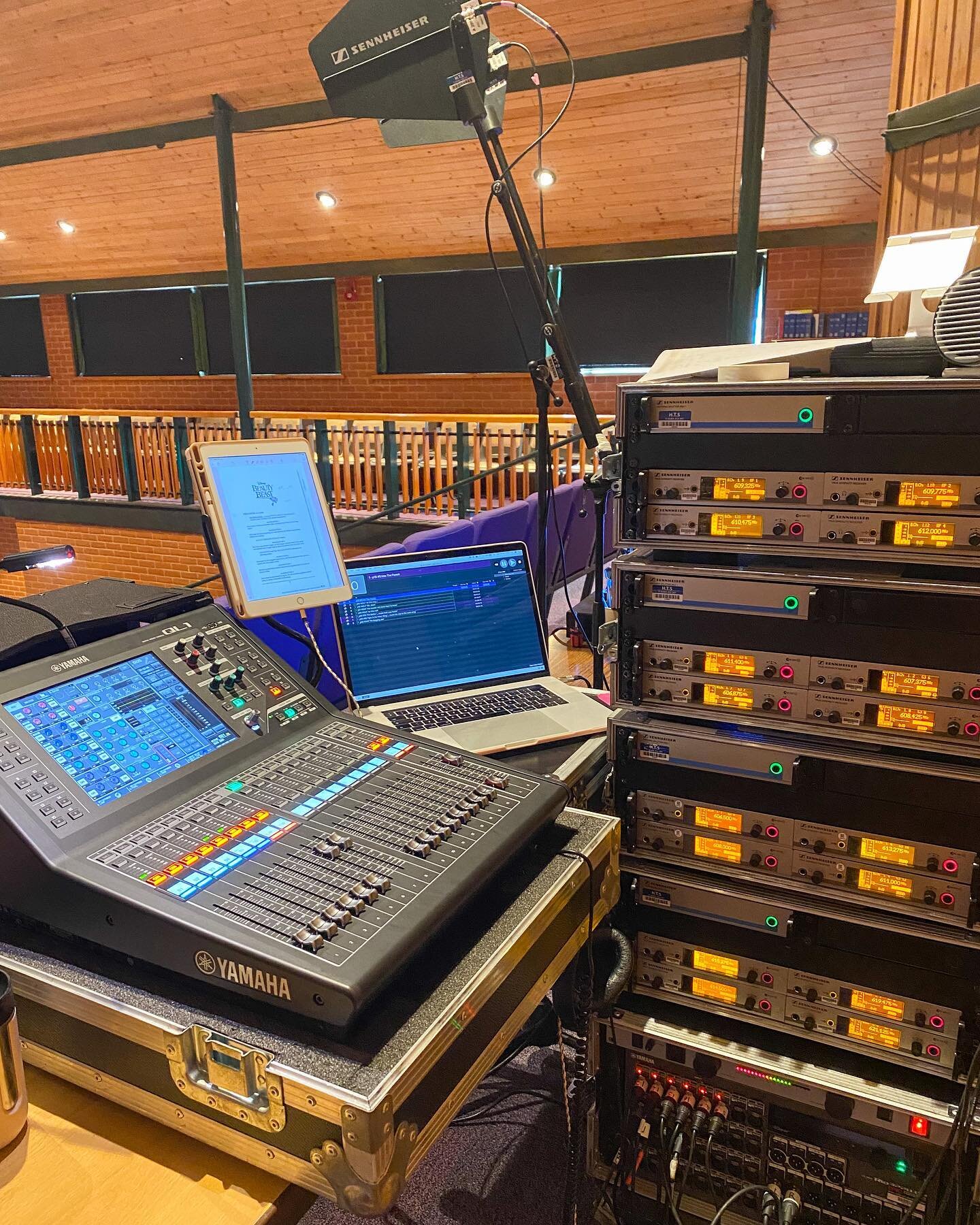 My lil corner of the world this week mixing the sound for @shskschool lower school production of &lsquo;Beauty and the Beast&rsquo; 🥀
Hires: @epicproductionservices + @henley_theatre_services