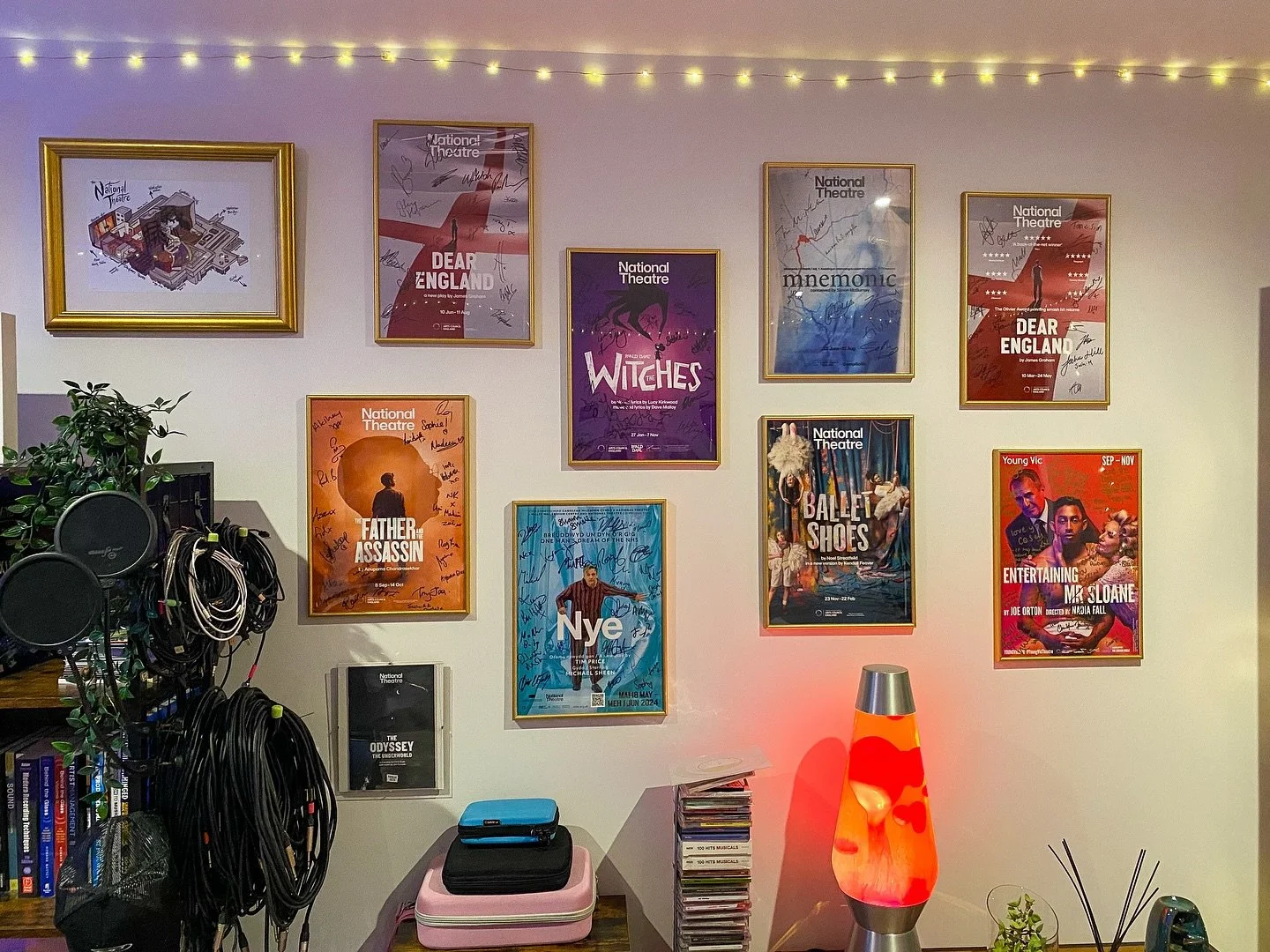 With a bit more time in my studio over the last week, I have FINALLY managed to hang some of the many show posters I have 🎭 these are all from some of the productions I&rsquo;ve had the honour of working on since relocating to London in 2023 ✨