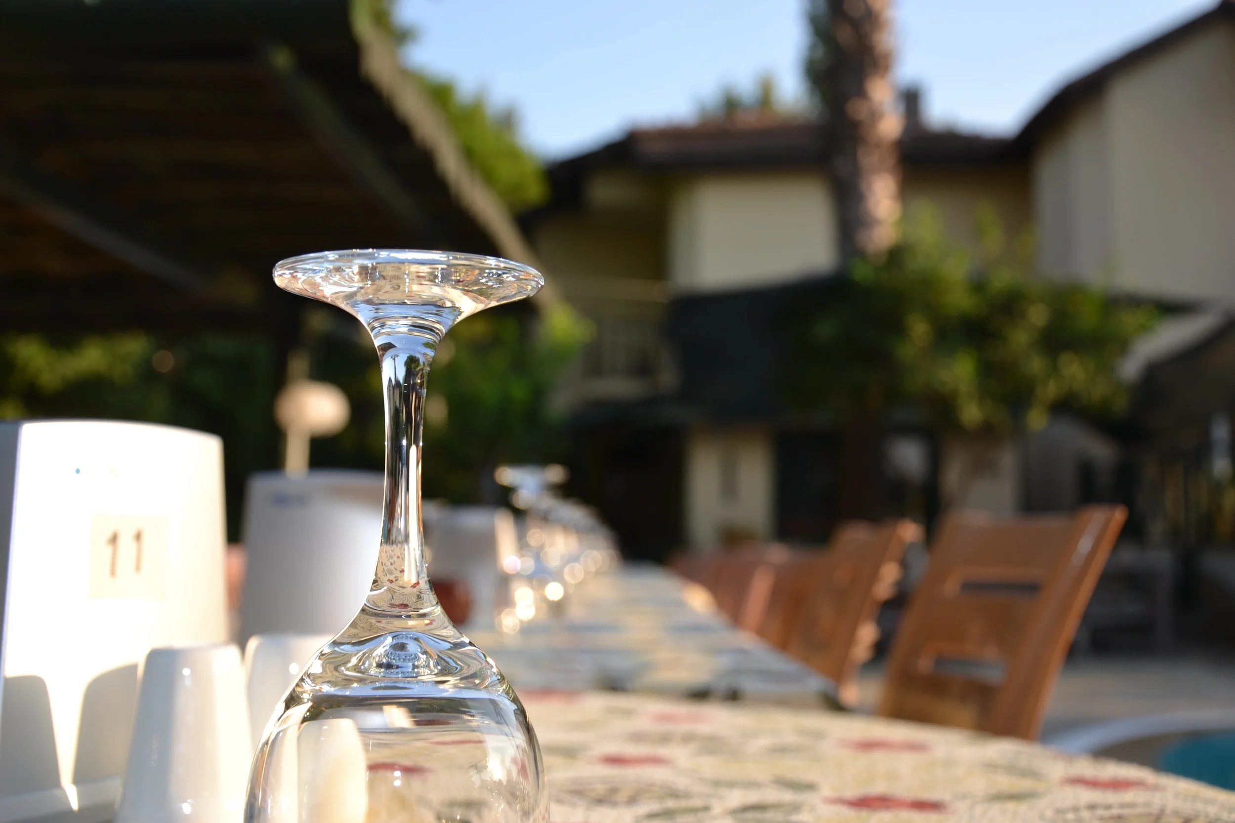 Table set up and ready for a Beyaz pool party