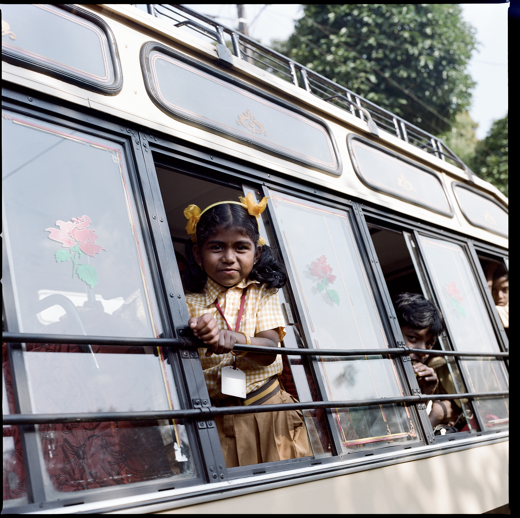 India, Kerala, Girl on the way to school