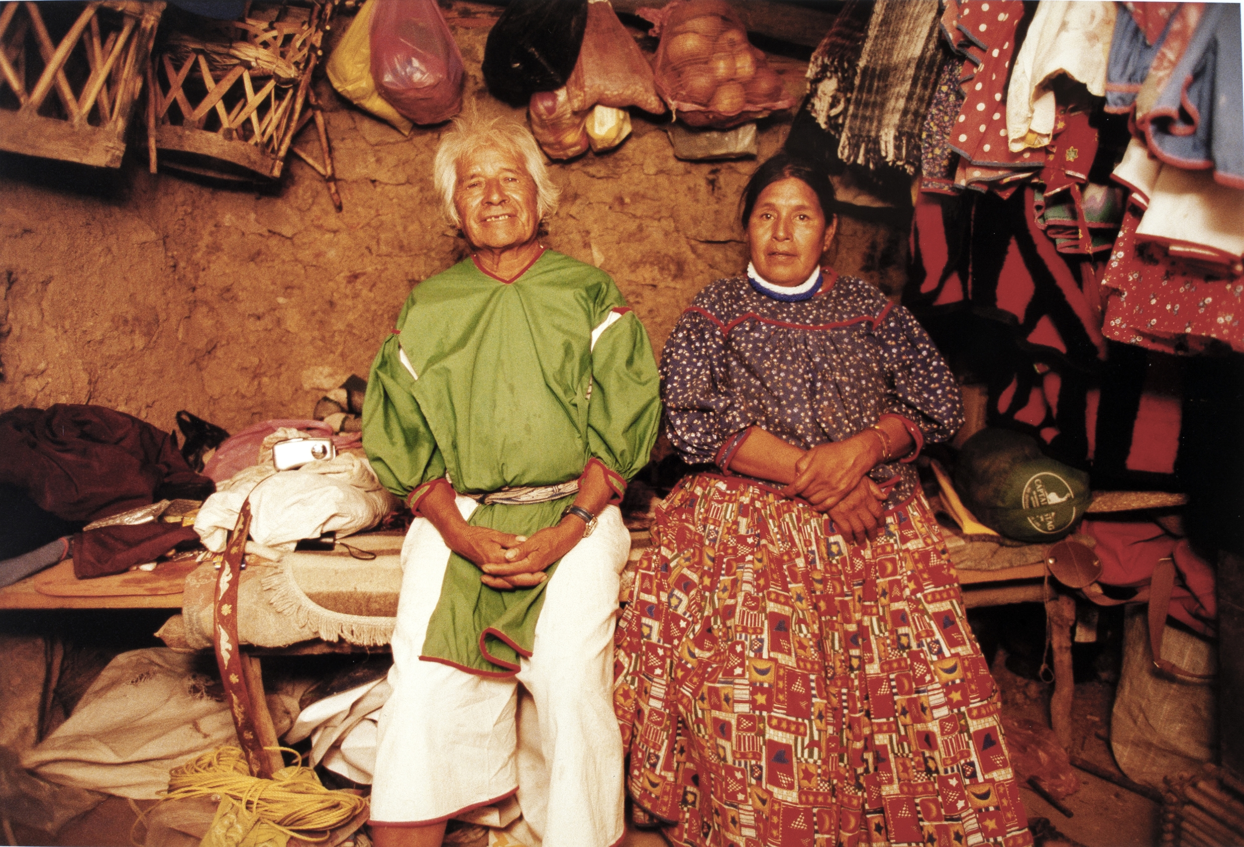 Awaiting the end of the rain for the peyote ceremony