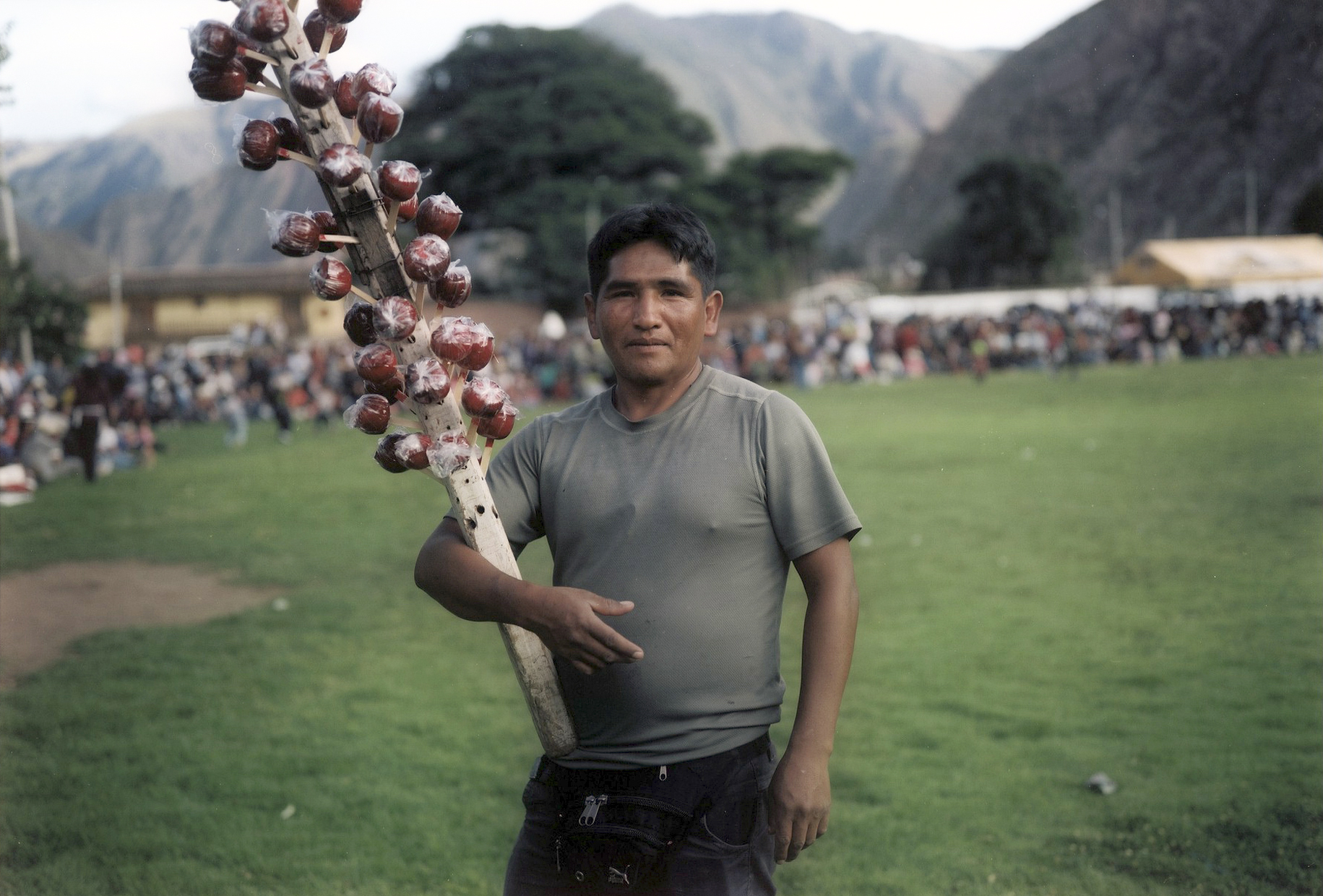 Candyseller, Fiesta at Urubamba, Peru