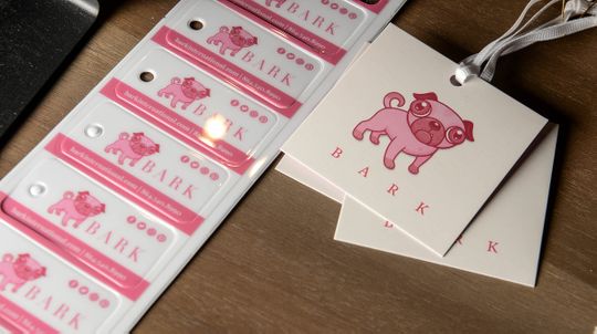 Product tags at Bark, a dog boutique store in downtown Anderson. (Photo: Ken Ruinard / staff)