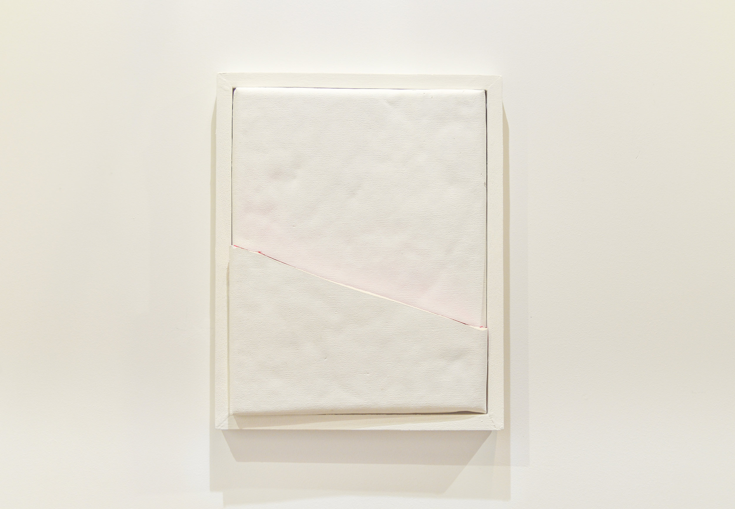 A show about the canvas(The window), 35cm x 45cm, Plaster, acrylic, spray and wood 2018