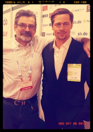 Our CEO, Danny Stevens with Brad Pitt from Madame Tussauds Museum Las Vegas.