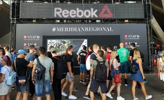 Photo Credit: Luster – This mosaic wall was used by Reebok and Crossfit at their event